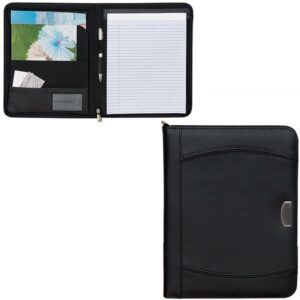 Black Zippered Notebook Portfolio